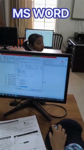 Students learning MS Word with enthusiasm, building typing,and digital skills for the future. #word