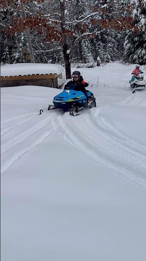 Tiny Snowmobiler: His First Real Ride at 3 Years Old!