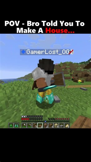 POV Bro Told You To Make Base... #minecraft
