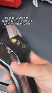Has anyone else actually cut themselves on conduit cutters? I swear all the other I’ve had are somewhat blunt. These are sharp as! | Addicted to tools