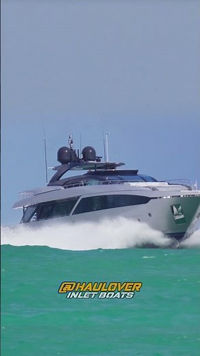 Riva 110 approaching Haulover Inlet. #rivayachts #hauloverinlet