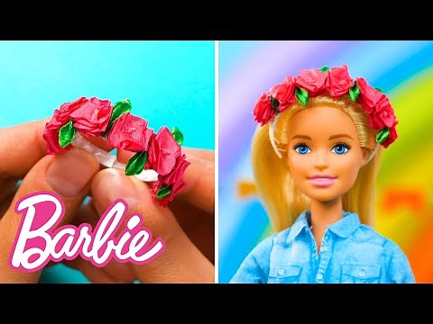 ‪@Barbie‬ | 9 BARBIE DIY RAINBOW SUMMER PARTY IDEAS with COLOR REVEAL DOLLS | 5-Minute Crafts x Barbie