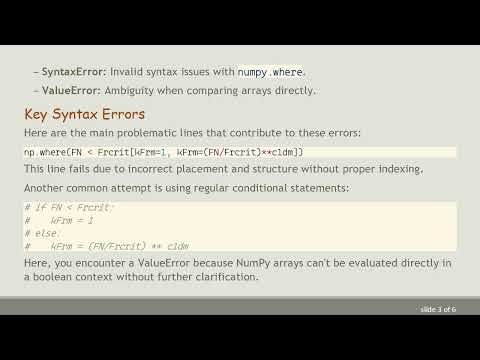 Solving Numpy.where Function Issues: A Guide to Effective Syntax and Indexing
