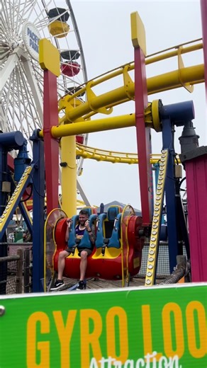Gyro Loop at Pacific Park! #fyp #pacificpark #santamonicapier #santamonica #loop #ExplorationThemeParks #themepark #rollercoaster #amusementpark #coasterenthusiast #thrillride #achterbahn #instadaily #instagood #explorepage #travel
