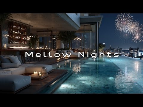 Rooftop Infinity Pool Night ✨ Focus Music & Downtempo Ambient for Urban Chill