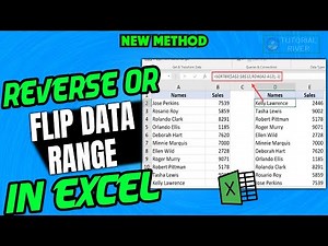 How to Reverse or flip data range in Excel | Tutorial River