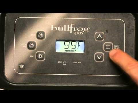 Bullfrog Spa R series, how to 'unlock' and 'lock' the top end controller.