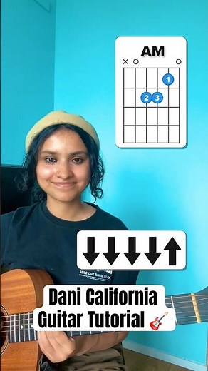 EASY Dani California - Red Hot Chili Peppers Guitar Tutorial 🎸 #shorts