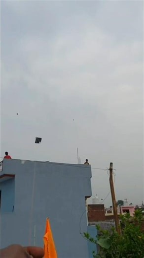 Roof top kite flying kite catching kite loading kite lover #shorts