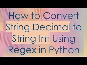 How to Convert String Decimal to String Int Using Regex in Python