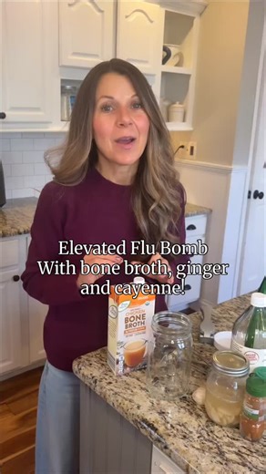 Becky Crenshaw on Instagram: "ELEVATED Flu Bomb Recipe! Pre-Made! I don’t wait until I’m sick to take care of myself or my fam! This elevated flu balm is made ahead with bone broth and warming anti-inflammatory spices … ready in the fridge, not rushed on a sick day. Why have I not thought of this before 🤦🏼‍♀️ Think of it as immune support on standby! Post RECIPE below and I’ll send the instructions!! #flubomb #holisticremedies #flu"