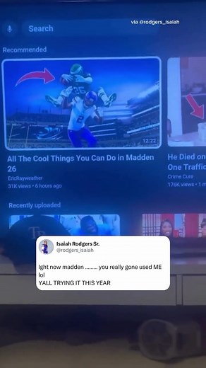 26K views · 141 reactions | Imagine opening up YouTube to see yourself getting hurdled  | NFL on CBS | Facebook
