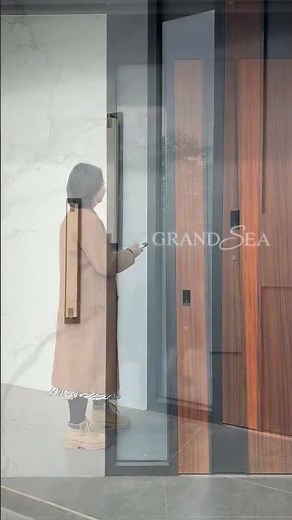 Transform Your Entrance: Stylish Wood Front Doors with Smart Switchable Glass