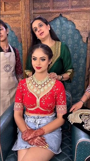 Gujarat Inspired Beautiful Bridal Look🌺❤️By Parul Garg#shorts