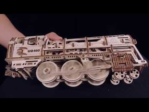 Model Locomotive with Tender + Railway Platform + Rails and Crossing