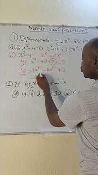 2026 Post UTME Maths: Differentiation & Logarithms #Shorts 🚀