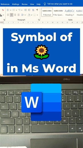 99% Users Don’t Know: Insert 🌻 Sunflower Instantly in MS Word! #shorts #youtube #trending