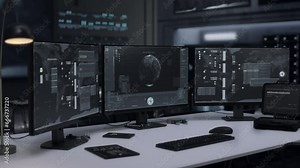 Online Server Protection Script Finds Hacker Position In Venezuela. Futuristic Software Interface Script. Hacker Position Discovered By Cyber Security Script. Hacker Position Search On Global Map