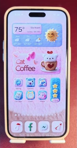 A premium home screen feel. For cute girl #shorts #aestheticsetup #minimaldesign #homescreensetup