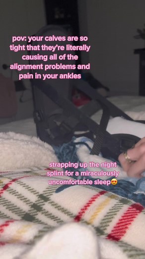 The podiatrist said it’s supposed to passively stretch your calves at night so I guess it is for the better #dance #ballet #livelaughdance #foryou #foryoupage