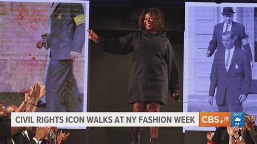 Civil rights icon Ruby Bridges walks in New York Fashion Week