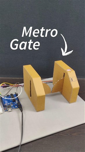 Metro Entry Gate Using Arduino UNO #arduinoprojects #iot #robot #arduino #metrogate #tollgate #door