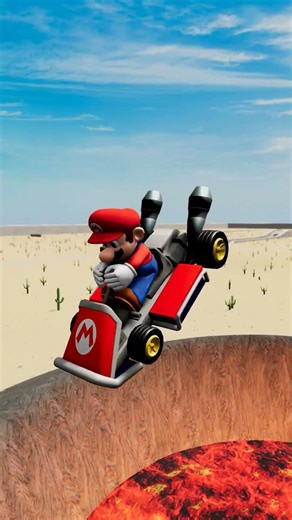 McQueen, Mario and Other Cars 🌋 vs the Lava Canyon! | BeamNG Drive