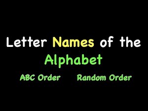 Letter Names of the Alphabet