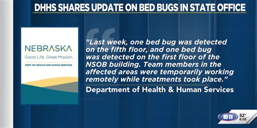 Bed bugs detected in the Nebraska State Office Building