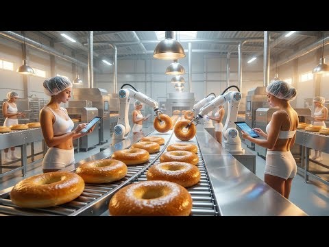 🥯 Inside a Modern Bagel Factory: From Raw Dough Rings to New York–Style Perfection (Full Process)