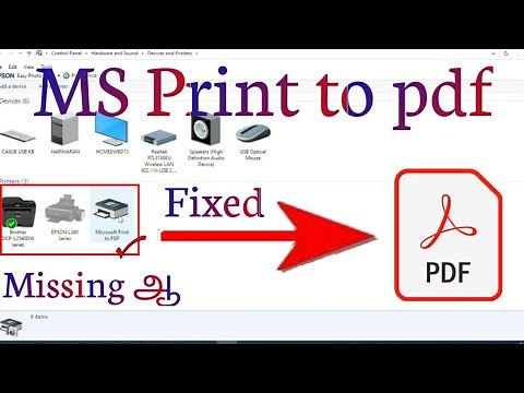 How to Add Microsoft Print to Pdf on Windows 10 | Tamizhan Info Tech