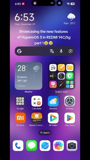 Redmi 14C Features HyperOS 3 - Part 1