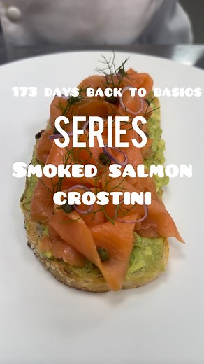 Smoked salmon crostini 173 days back to basics series #newchefs #chefs #chefslife #newgeneration #knowledge #newchef #chefsofinstagram | Diego Solis