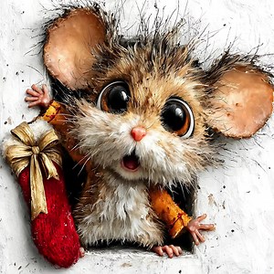 Christmas Mouse Clipart Bundle: Watercolor Card Graphics (digital Download) - Etsy