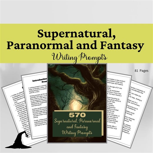 Supernatural, Paranormal, Fantasy Writing Prompts: Creative Story Ideas (PDF) - Etsy