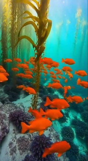 Fish Tornado Explodes in Kelp Forest!