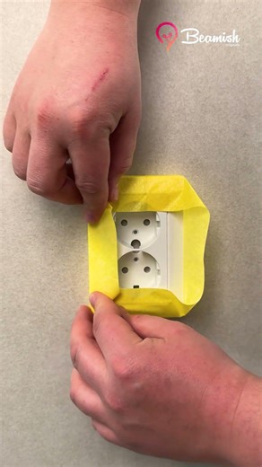 Simple Trick for Painting Around Sockets #easy #painting #tricks