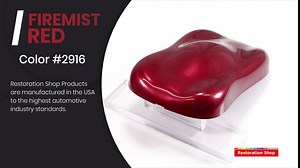Restoration Shop - Firemist Red Acrylic Lacquer Auto Paint - Complete Quart Paint Kit with Medium Thinner - Professional Gloss Automotive, Car, Truck, Guitar & Furniture Refinish Coating
