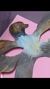 Sparrow Bird face mask craft making idea