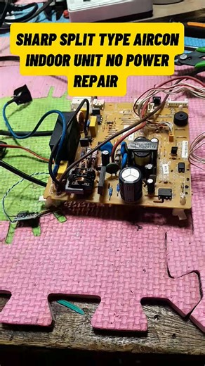 Sharp split type aircon indoor unit no power problem fixed #vedioviral #highlight #trendingvideo #electronics #airconditioning #airconditioningrepair #tips ##tipsandtricks | Jose Sammy Pedrano Tambiga