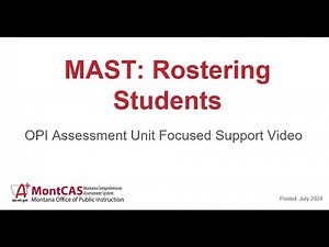MAST Rostering Focused Support Video
