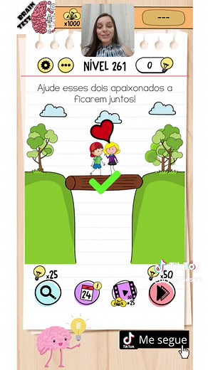 Solução Nível 261 do Brain Test com Priscila