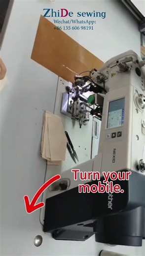 Automatic Collar/Cuff/Flap Topstitch Machine ZD-7300A-JLX-01 #topstitch #pocketflap #collartopstitch