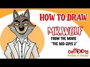 How to draw Mr. Wolf From the Movie: THE BAD GUYS 2"