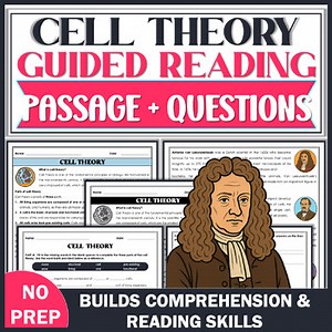 Cell Theory Guided Reading Comprehension Passage and Questions Worksheet