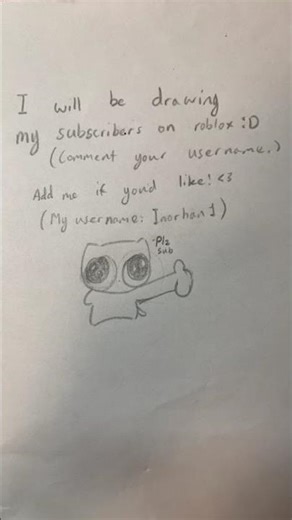 Comment your username! #roblox #Sketching