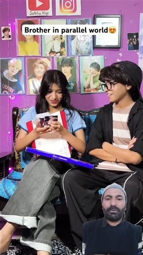 Brother in parallel word 😂 #comedy #bubblegum #chewinggum #funny #duet