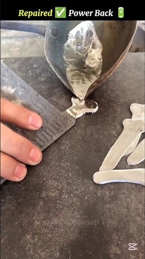 Fixing Damaged Battery Plates | Dead Battery Repair #shorts