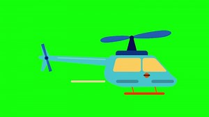 Download Helicopter animation isolated on green screen background for free
