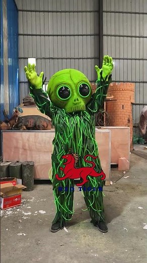 Glowing Alien Costume with LED Lights | Perfect for Halloween & Theme Parks 👽🌿